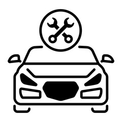 A line style icon of vehicle maintenance 