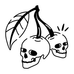 A sketchy icon of devil fruit 