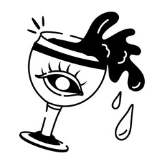 Blood wine icon in glyph style