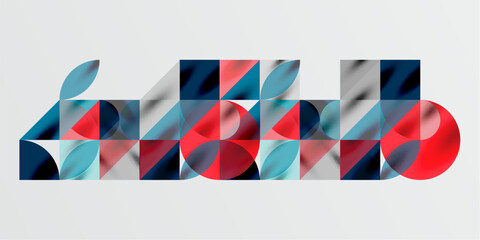 Obraz premium Triangles, round triangles and circles techno art. Vector Illustration For Wallpaper, Banner, Background, Card, Book Illustration, landing page