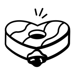 Doodle style icon of caramel bonbon 