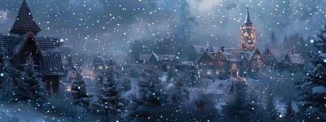 snowy winter for banner