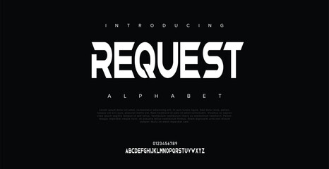 Request Modern vintage display font vector
