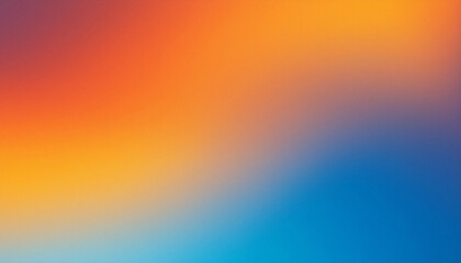 Obraz premium Blue, orange natural Grainy Gradient overlay. Retro 70s Grainy Background. Abstract Vibrant Texture Wallpaper. Trendy Psychedelic Blurry backdrop. Mysterious poster, banner. Soft Colorful template