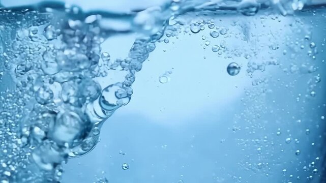 A closeup of the fizzy reaction inside a plastic bottle producing a satisfying hissing sound.