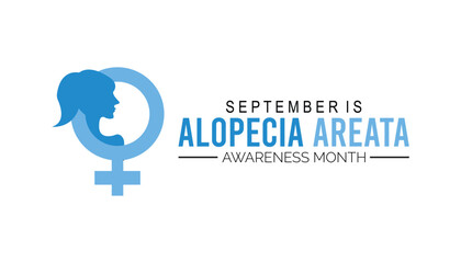 Alopecia Areata Awarness Month is observed every year on September.Holiday concept background, placard, banner design template Vector illustration background design.