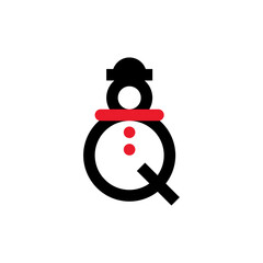 Simple and clean snowman logo