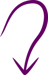 Hand Drawn Down Arrow