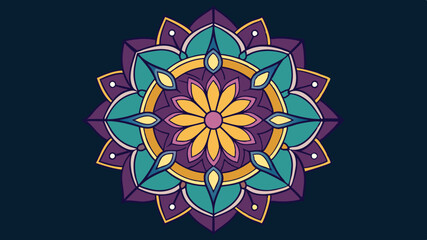 Simple Mandala vector art illustration