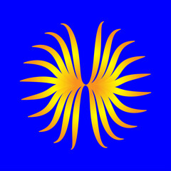 Wild flowers vector collection. herbs, herbaceous flowering plants, blooming flowers, subshrubs isolated on blue background. Hand drawn detailed