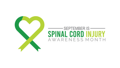Spinal Cord injury awareness month is observed every year on September.Holiday concept background, placard, banner design template Vector illustration background design.