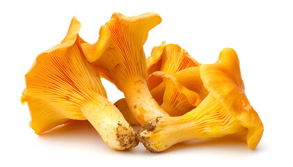 Chanterelle mushroom isolated on a white background