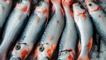 Obraz premium fresh fish at market