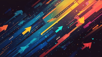 Dynamic Arrow Design - Abstract  Background with Elegant Arrows Arrangement for Modern Concepts.