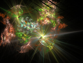 Imaginatory fractal abstract background Image