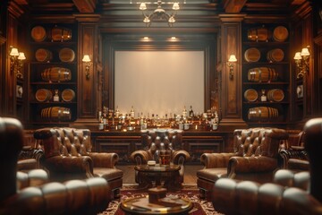 Luxurious Gentleman's Club Lounge.