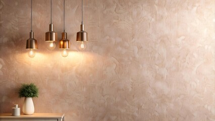 Minimalist Mockup with Blurred Light on a Peachfuzz Wall: A Modern Take on French Elegance  generative AI