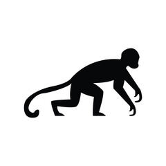 monkey logo silhouette vector design template