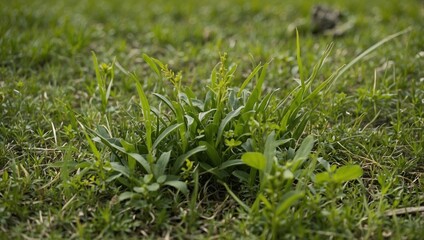 green grass in the wind