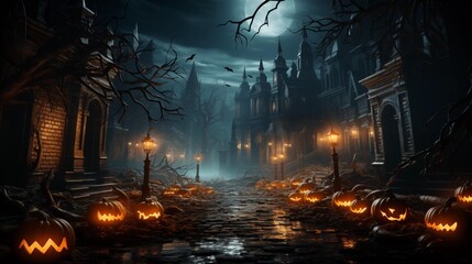 Obraz premium spooky halloween night