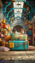 Enchanting Moroccan Market Interior