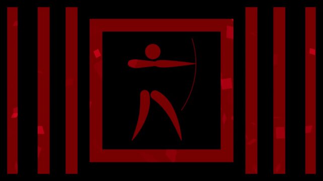 Animation Background for Archery sport symbol