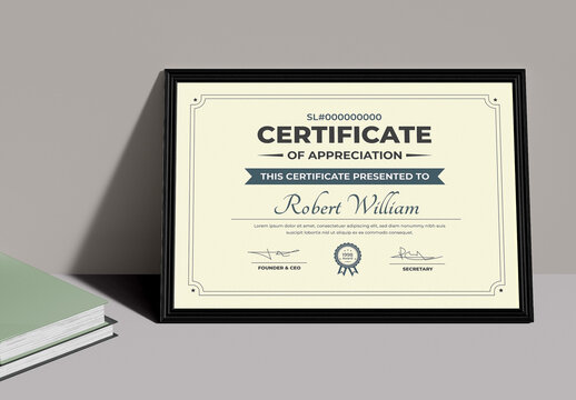 Certificate Template Layout