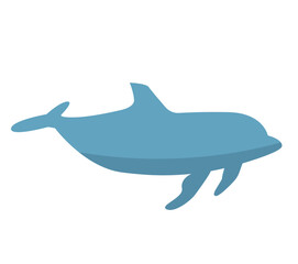 dolphin fish flat design vector