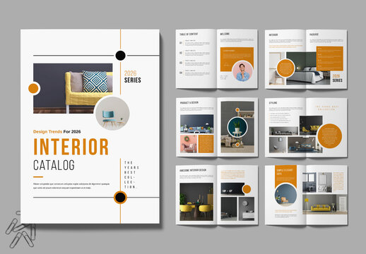 Interior Design Brochure Template Layout