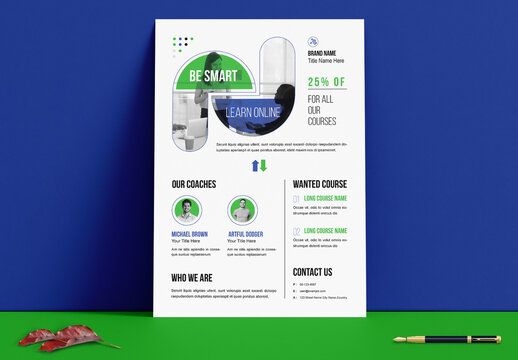 Online Course Flyer Template