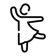 dancer Line Icon