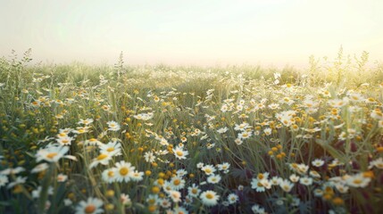 Obraz premium Sunny Meadow with Daisies.
