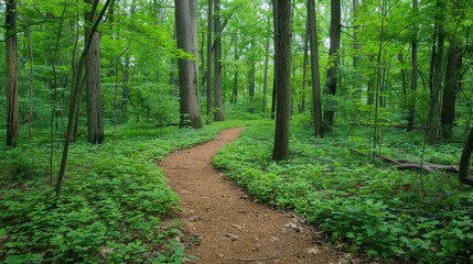 Fototapeta premium Winding Forest Path.