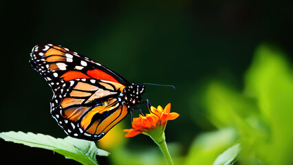 Fototapeta premium digital render of a monarch butterfly