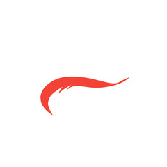 red swoosh vector element