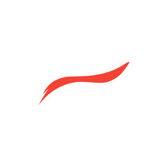 red swoosh vector element