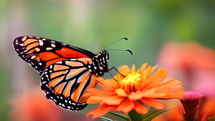 Fototapeta premium digital render of a monarch butterfly