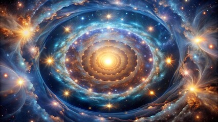 Obraz premium Celestial Tapestry: A Symphony of Cosmic Light AI generated