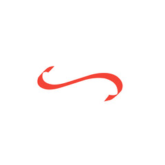 red swoosh vector element