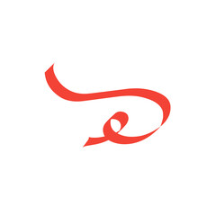 red swoosh vector element