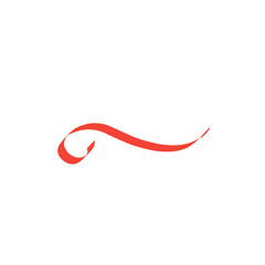 red swoosh vector element