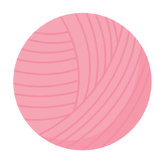 Crochet yarn ball patch, hand drawn crochet craft accessories design, cartoon tailor decoration object, vector knitting tool element, doodle dressmaking supplies illustration,