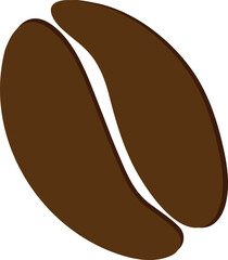 Single Coffee Bean Illustration