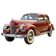 Fototapeta premium Vintage car isolated on white background, png format