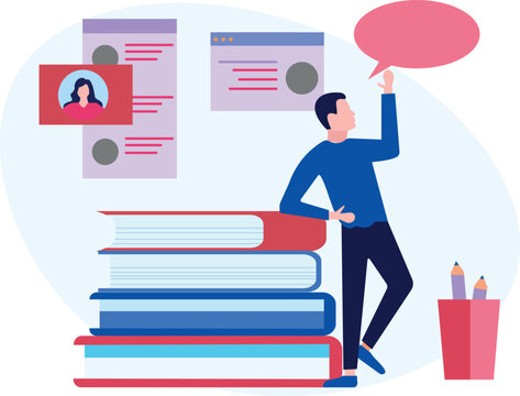 The boy is standing.