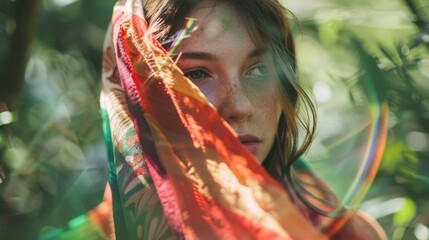 200. Quick-Dry Towel, movie style, complementary colors, nature-inspired pattern, eye level, soft light, light rays,