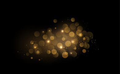 Abstract shiny transparent gold bokeh effect design element © Maryna Stryzhak
