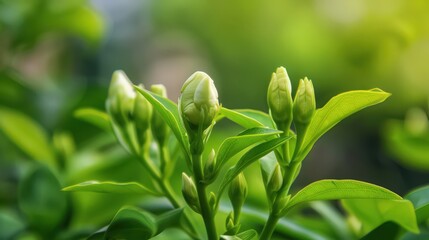 Fototapeta premium slowly releasing their sweet fragrance into the air as they prepare to bloom