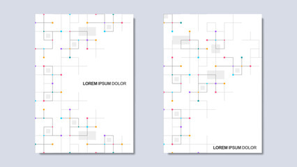 Creative idea of modern design with abstract geometric background. Minimalistic vector texture with square pattern. Template for cover brochure, layout, flyer, book, banner