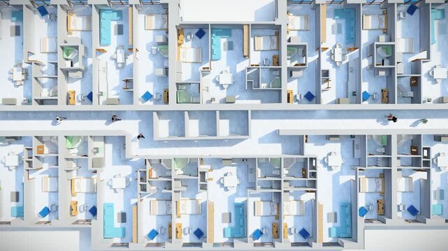 Modern and stylish Section view of large departmental building with walkthrough view Architectural Design 3D modeling and rendering with Lumion